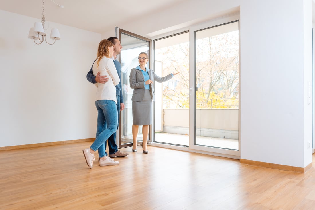 Young Couple Getting Tour through Apartment They Consider Renting